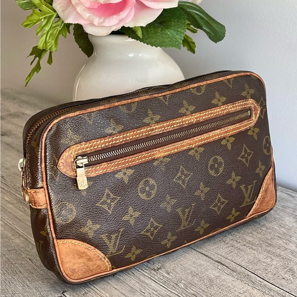 HOLD🔥Authentic LOUIS VUITTON MONOGRAM Marlo Dragonne Clutch - Picture 3 of 16